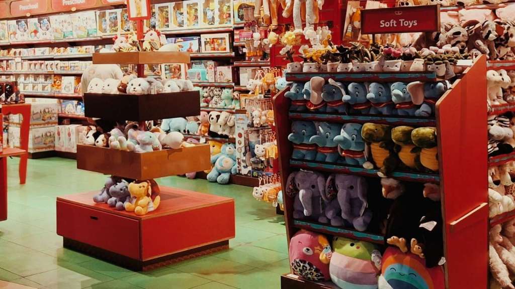Displays inside of a toy store