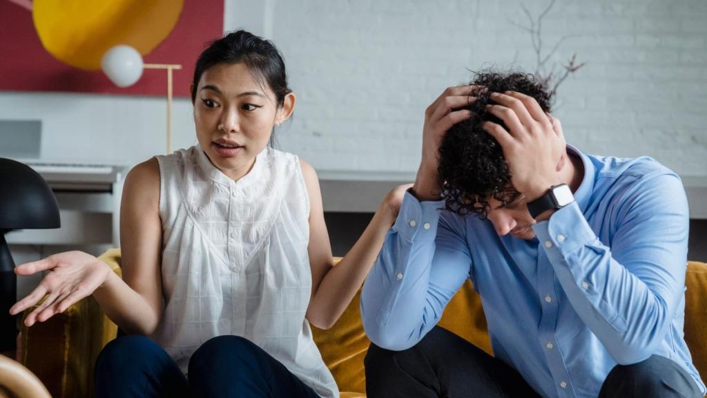 Wife being blamed by her husband