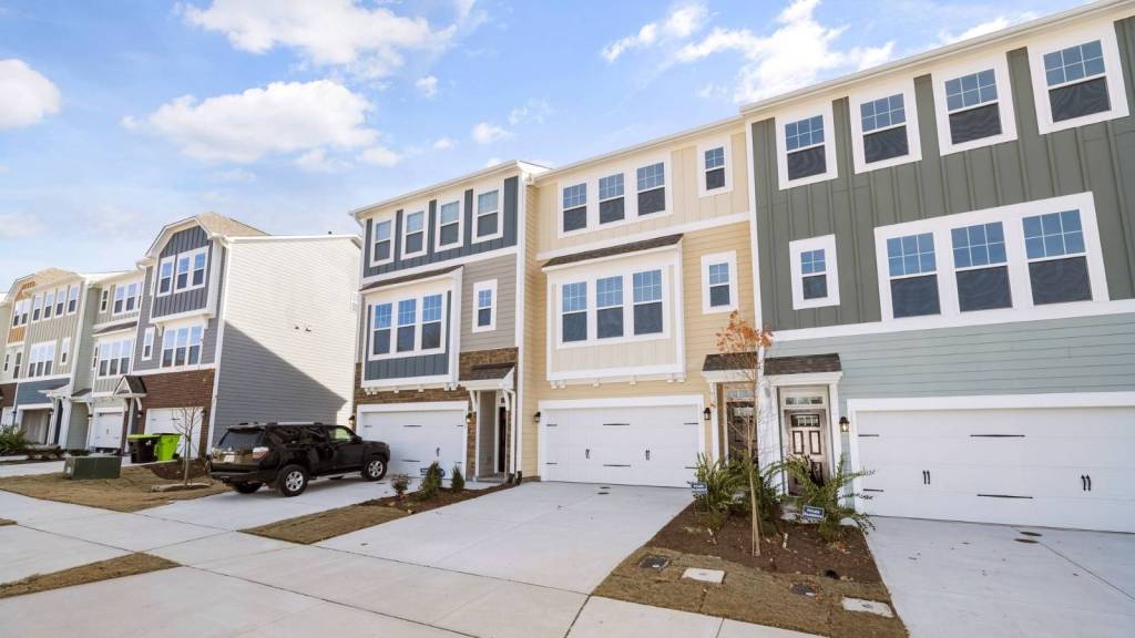 A row of nice, new townhomes