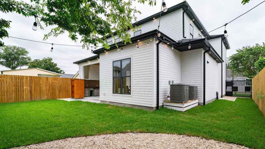 House with a privacy fence installed