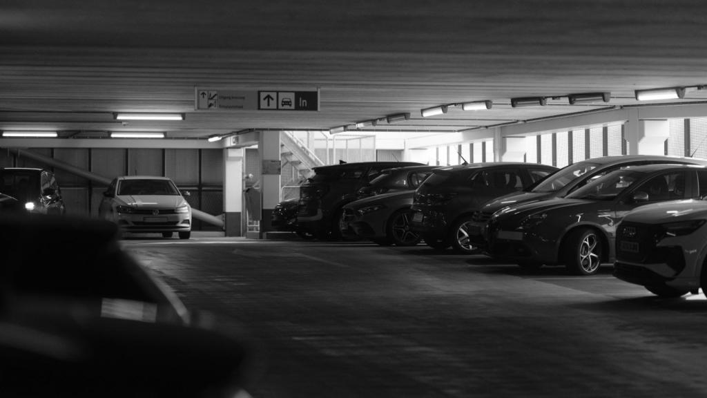 Cars in a parking garage