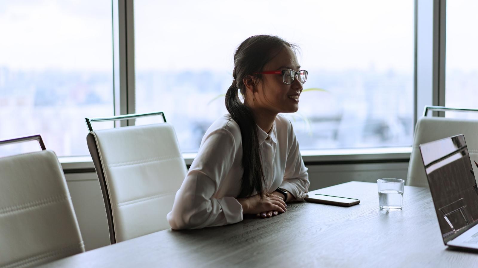 Young woman taking part in a job interview