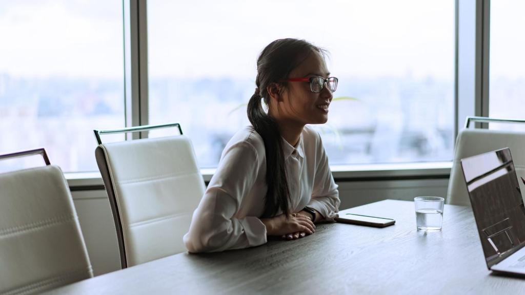 Young woman taking part in a job interview