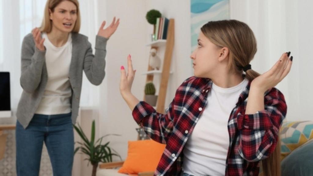 Mom yelling at daughter