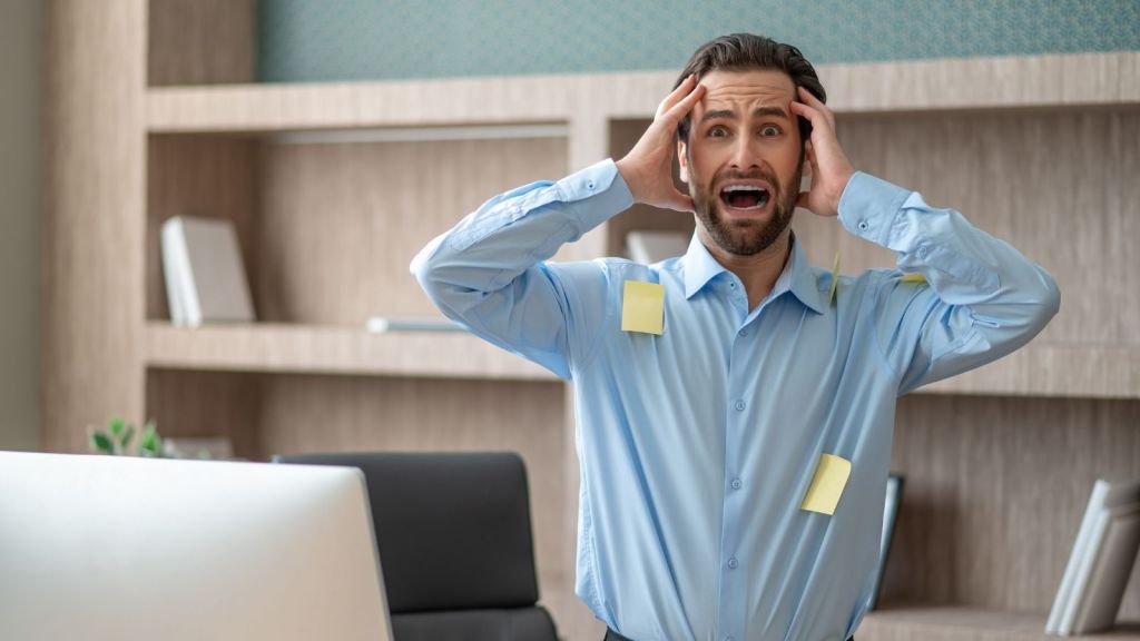 frustrated office worker