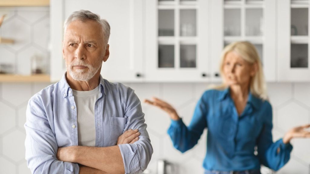 older couple arguing