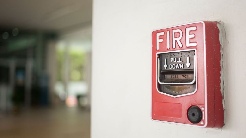 fire alarm on the wall