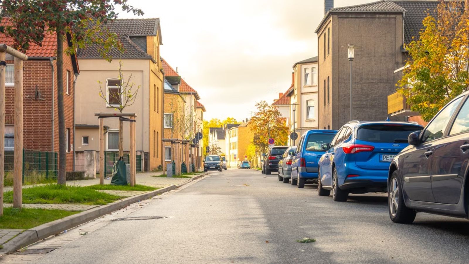 Woman With a Disability Asked Her Neighbors to Move Their Car—They Said They Could Park Anywhere They Wanted Cars parked along the side of the road in a residential neighborhood