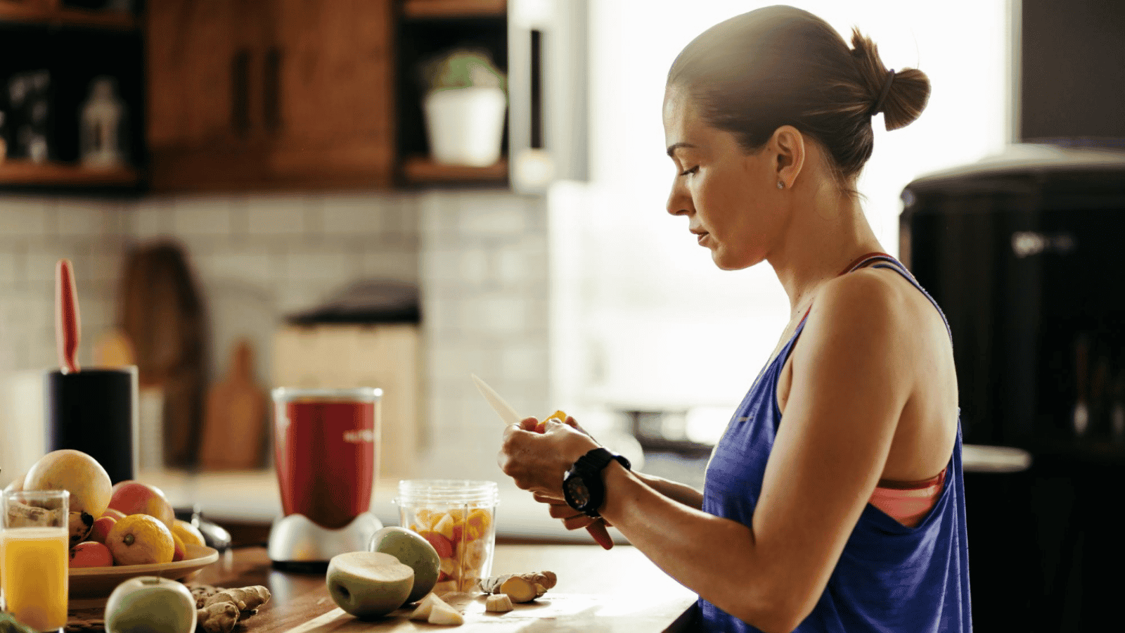 Woman preparing a healthy meal