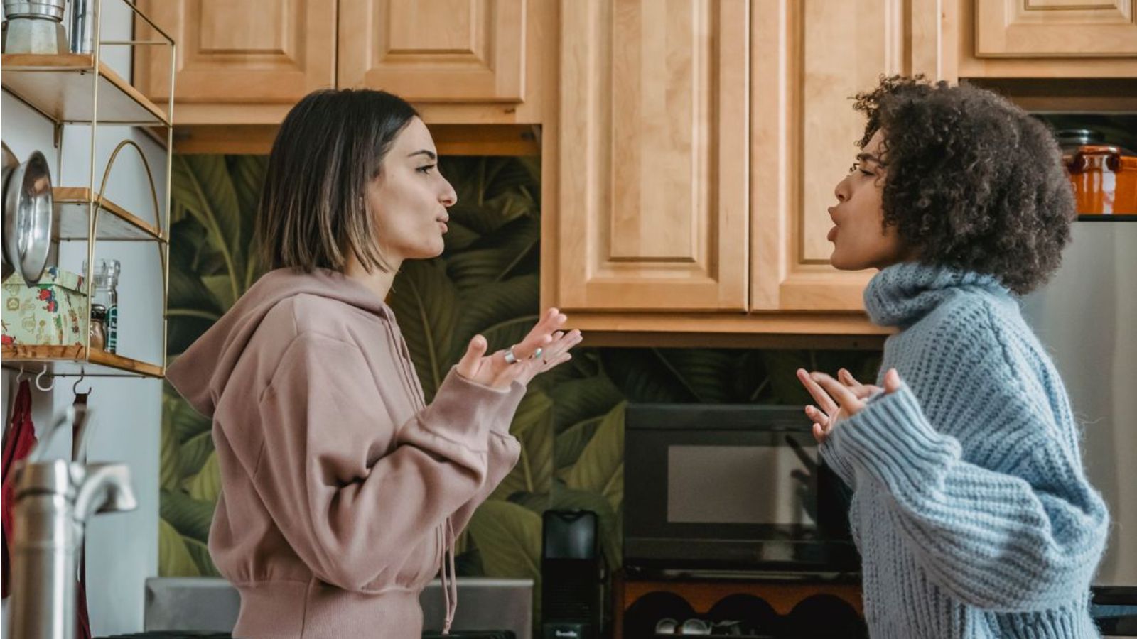 Her Roommates Strange Habits Had Been Getting Worse — A Kitchen Incident Finally Broke Her Two women arguing and shouting at each other in the kitchen