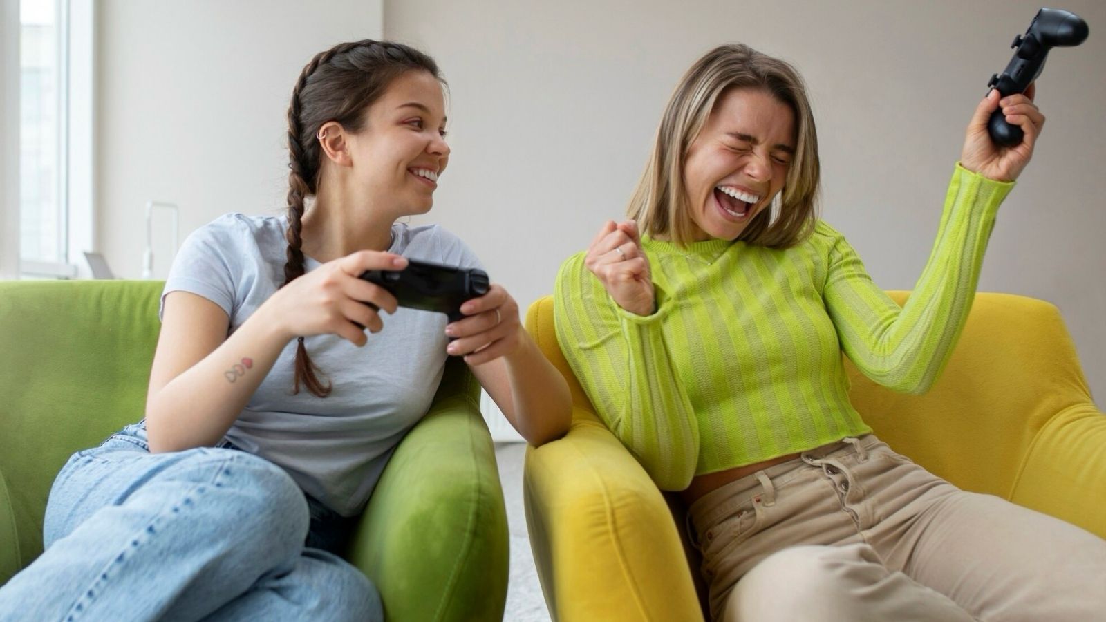 Woman Plays Mario Party With Her Roommates, but One Keeps Throwing Tantrums Whenever She Loses Two women enjoying the video game they are playing