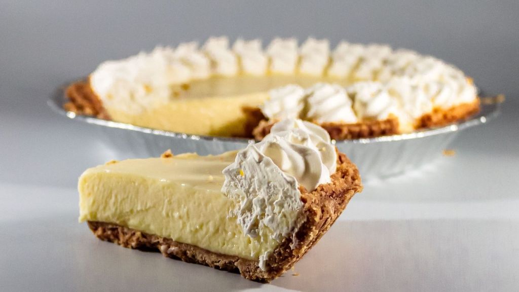 A slice from a banana creme pie