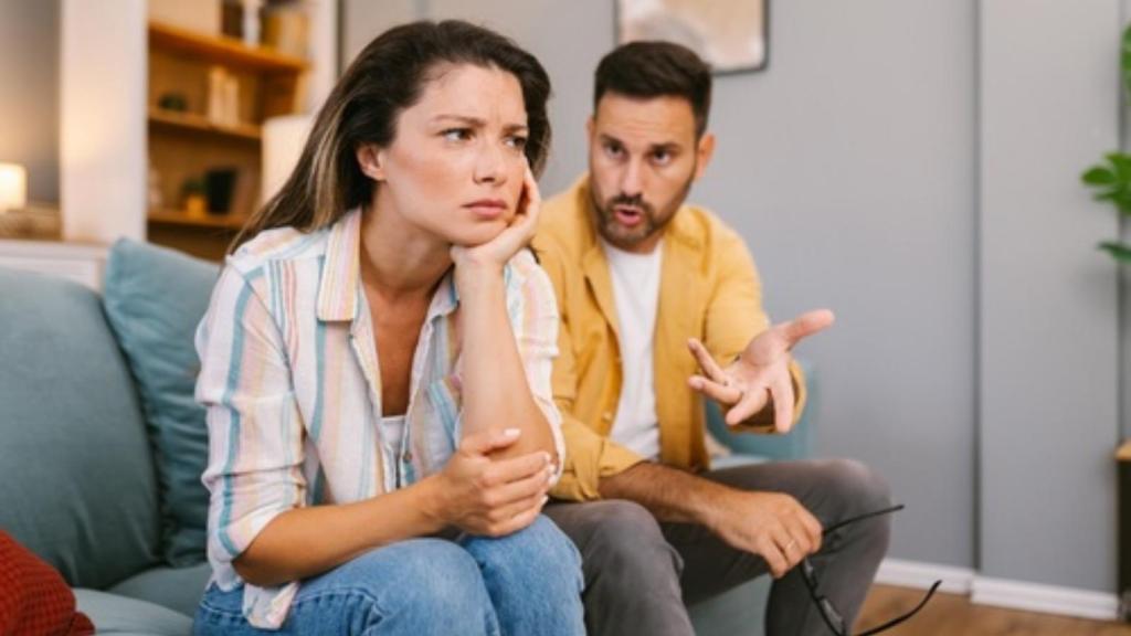 Upset husband