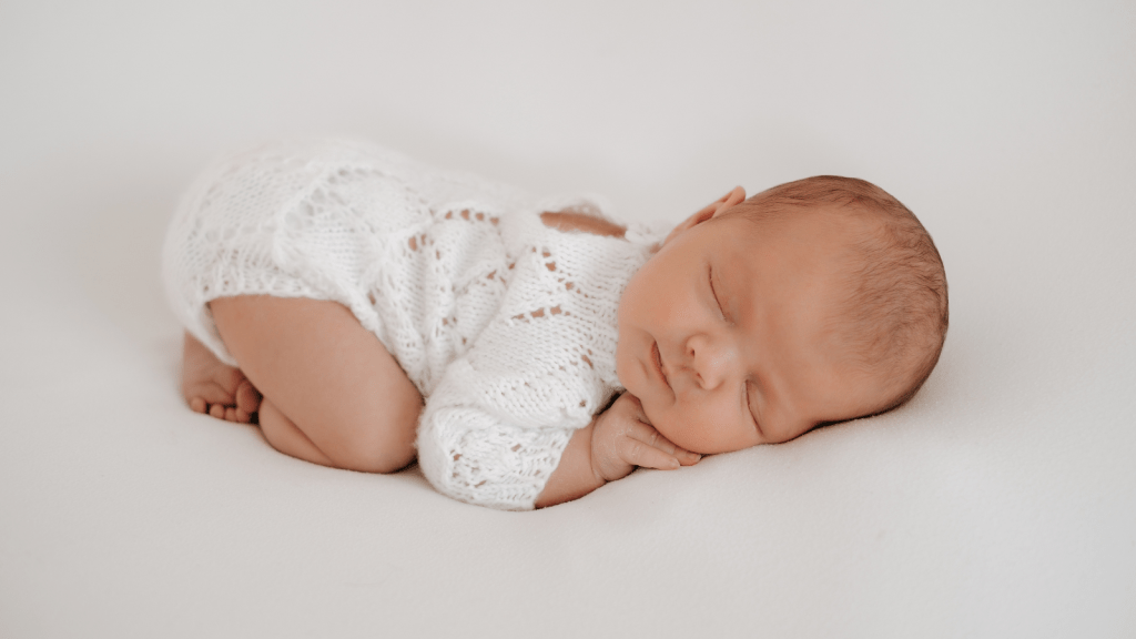 adorable sleeping newborn baby