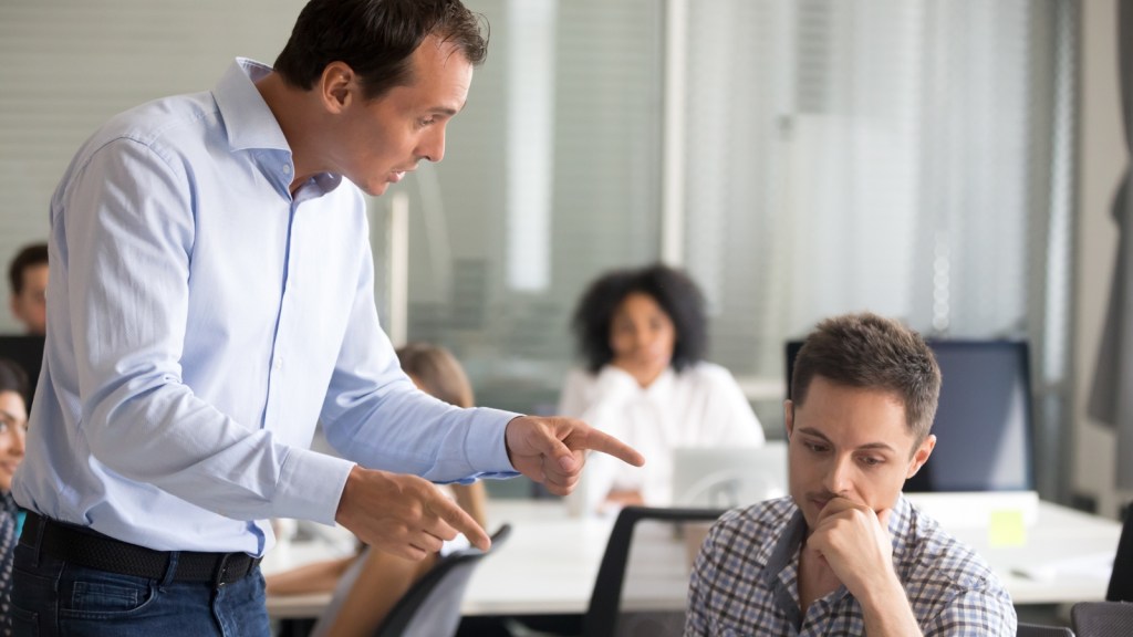 angry boss scolding