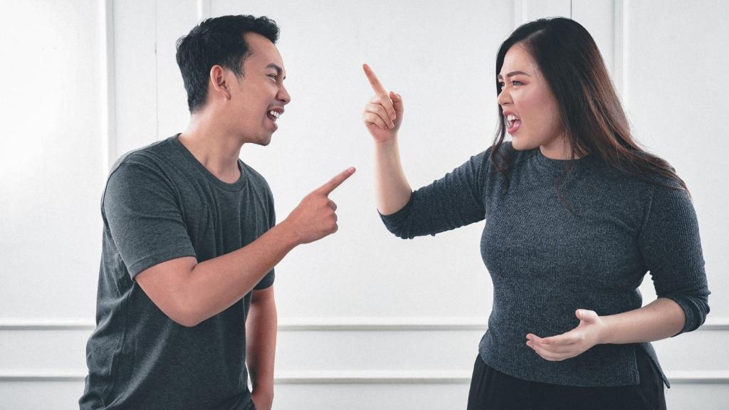 angry couple fighting