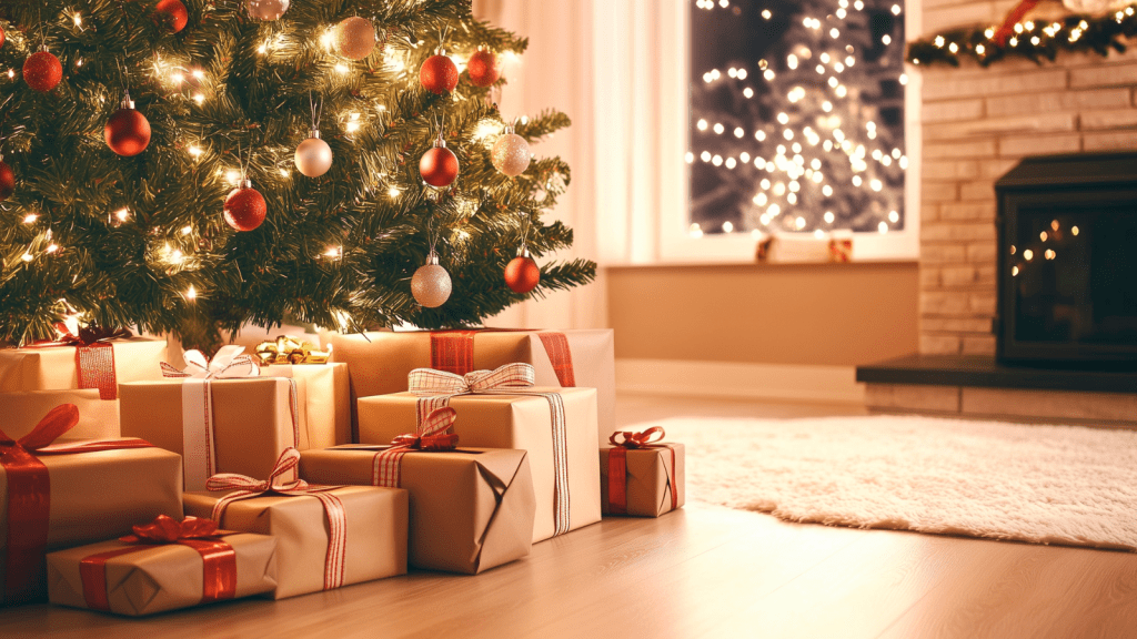 christmas tree and presents