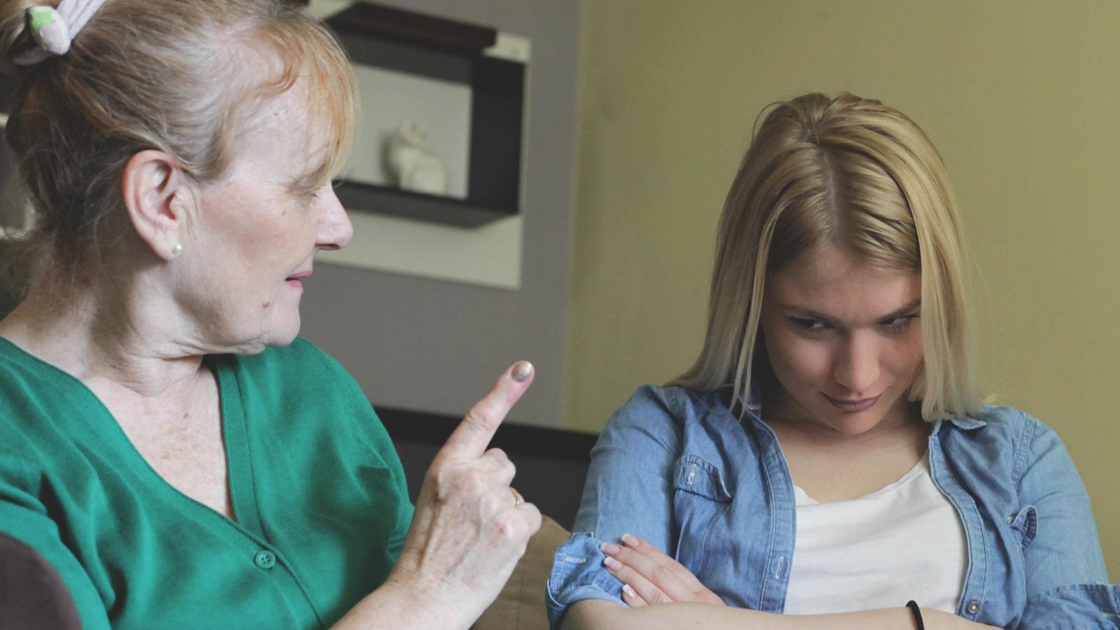 two women having a conversation