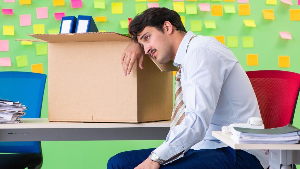 man quitting his job