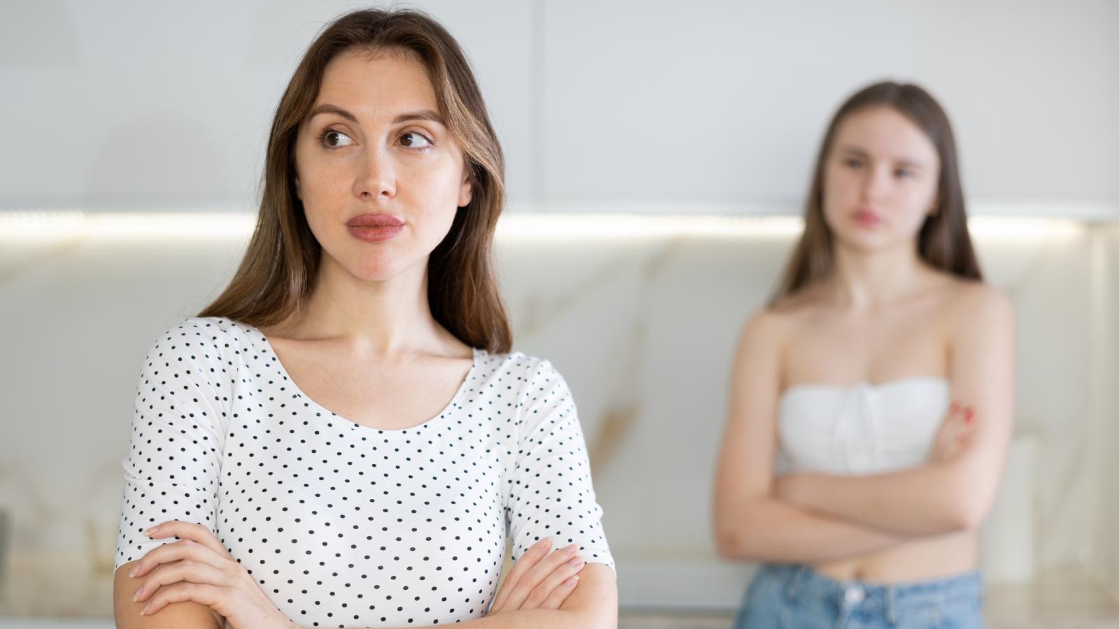 woman ignoring her sister
