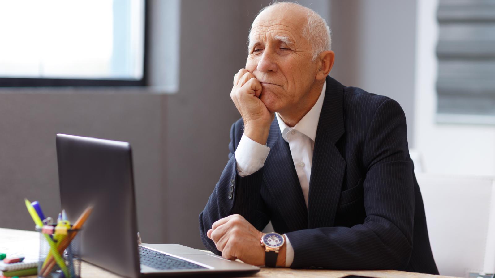 man at a desk