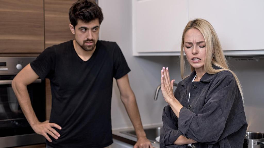 man and woman having an argument