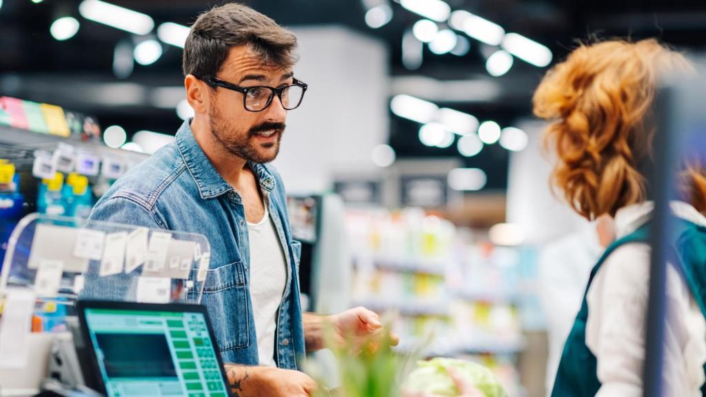 customer in a grocery store
