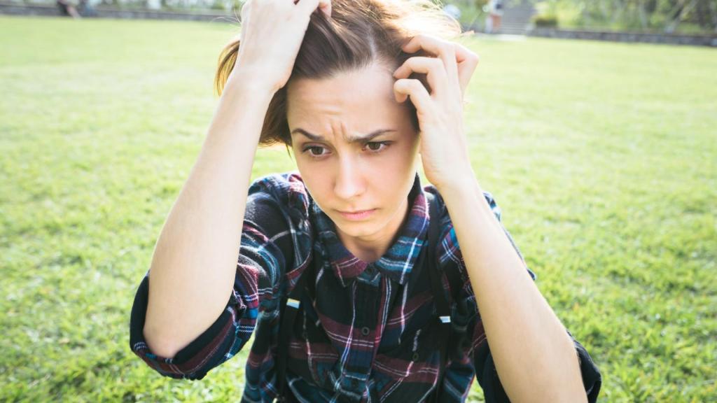 woman with a concerned look
