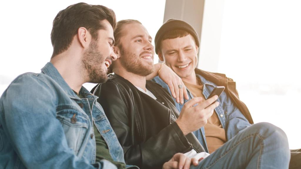 men at an airport
