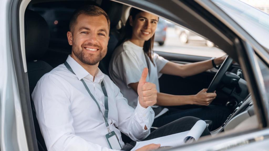 man in a car with a girl