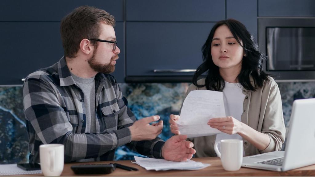 couple arguing about their finances