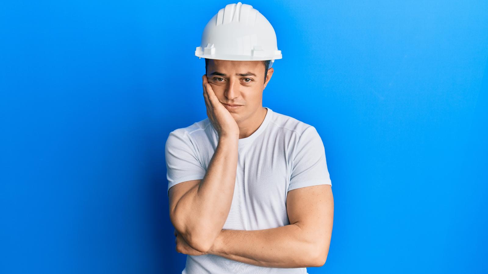 man wearing a hard hat