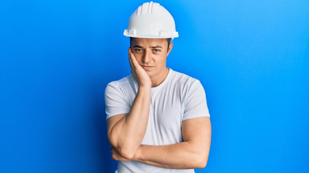 man wearing a hard hat