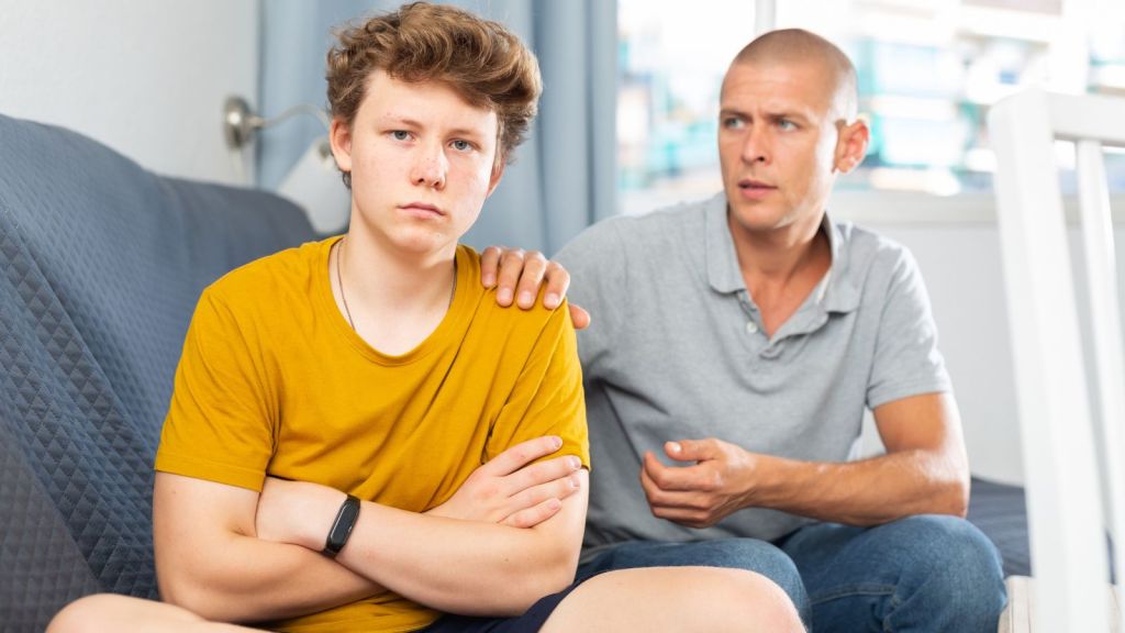 dad confused with teen son