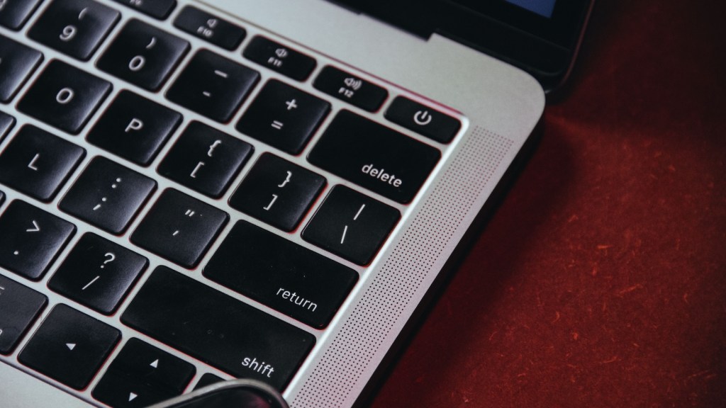 delete key on a laptop keyboard