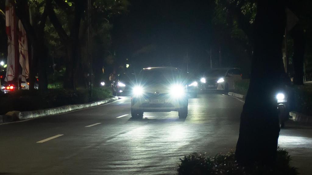 car on a dark street