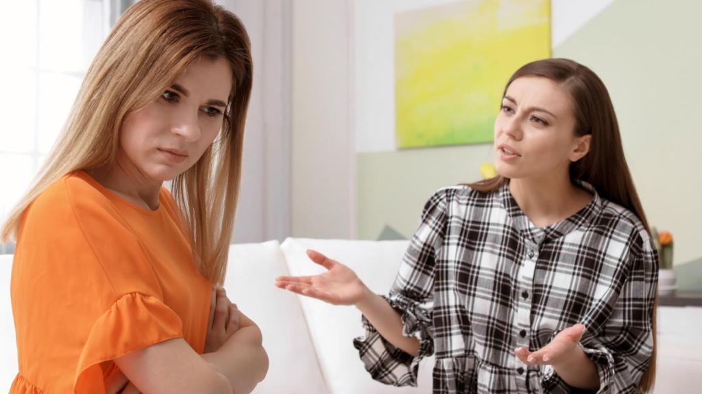 two women having a conversation