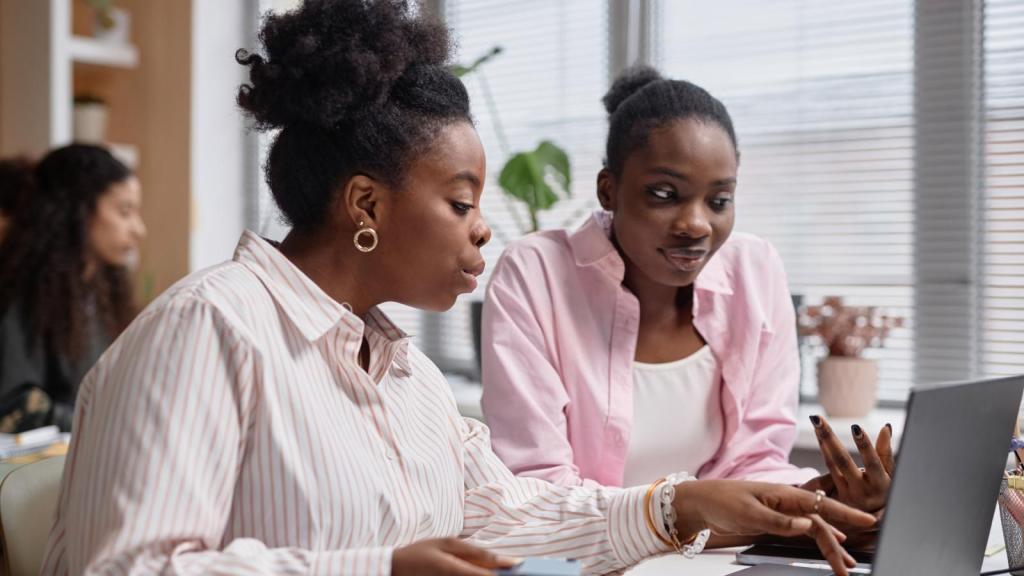 women in an office