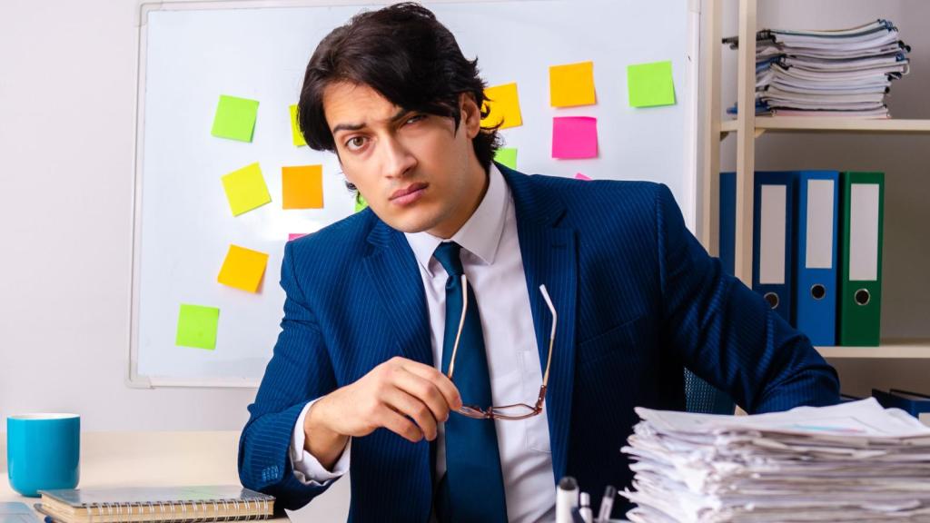 man at a desk