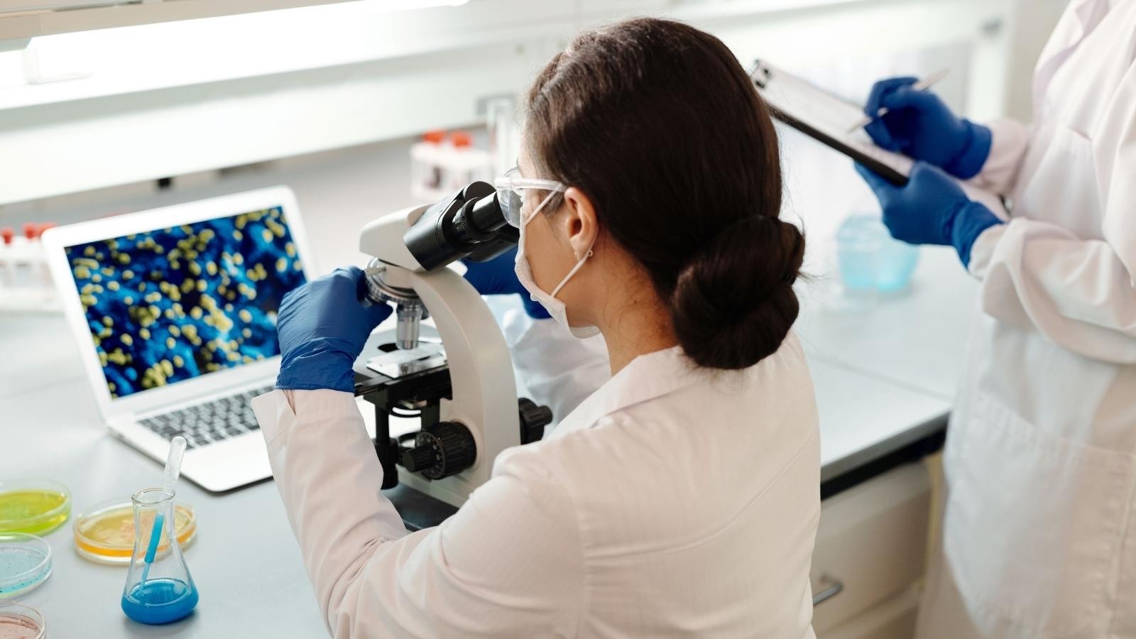 lab assistant working in a lab