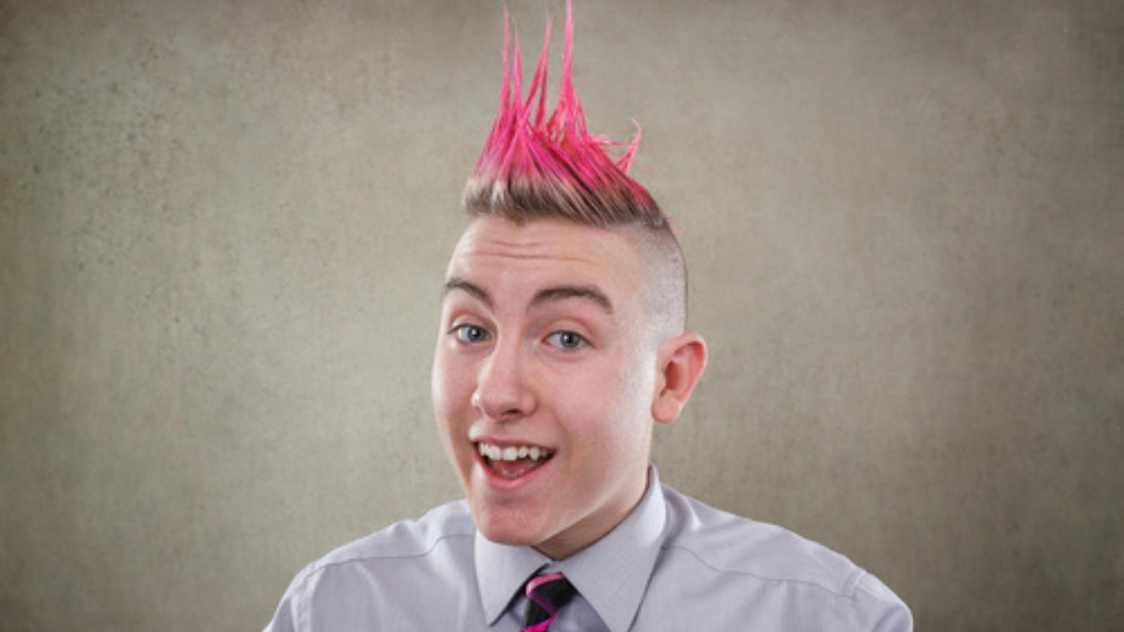 Teen with mohawk