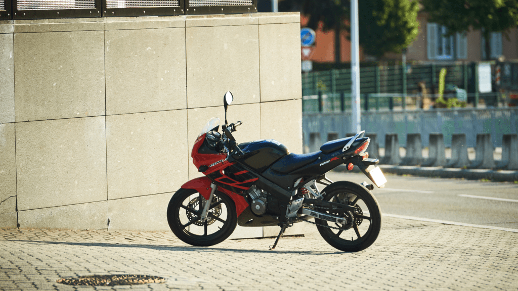motorcycle blocking driveway