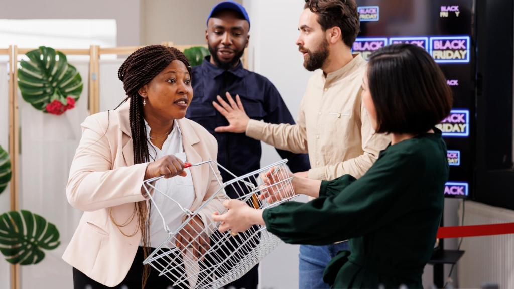 woman arguing in a store