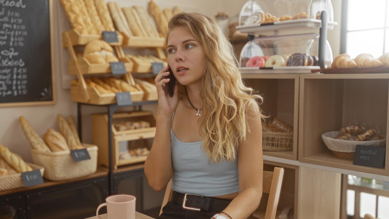 A College Professor Repeatedly Harassed a Teenage Barista at Work—So Her Coworker Reported Him Straight to His University, Putting His Career on the Line woman making a phone call