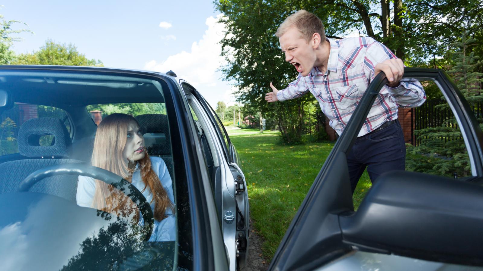 man yelling at a woman