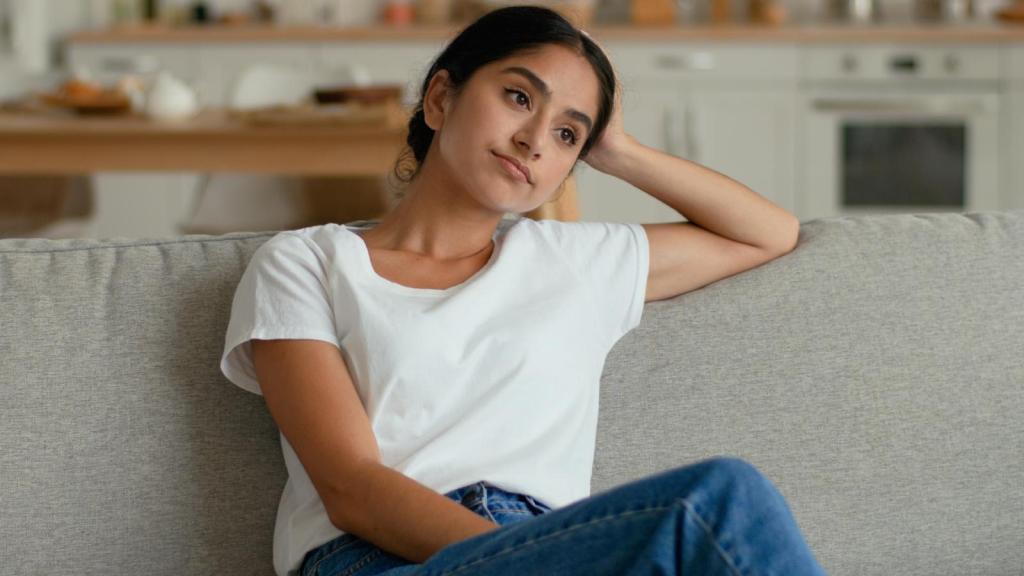woman on a couch