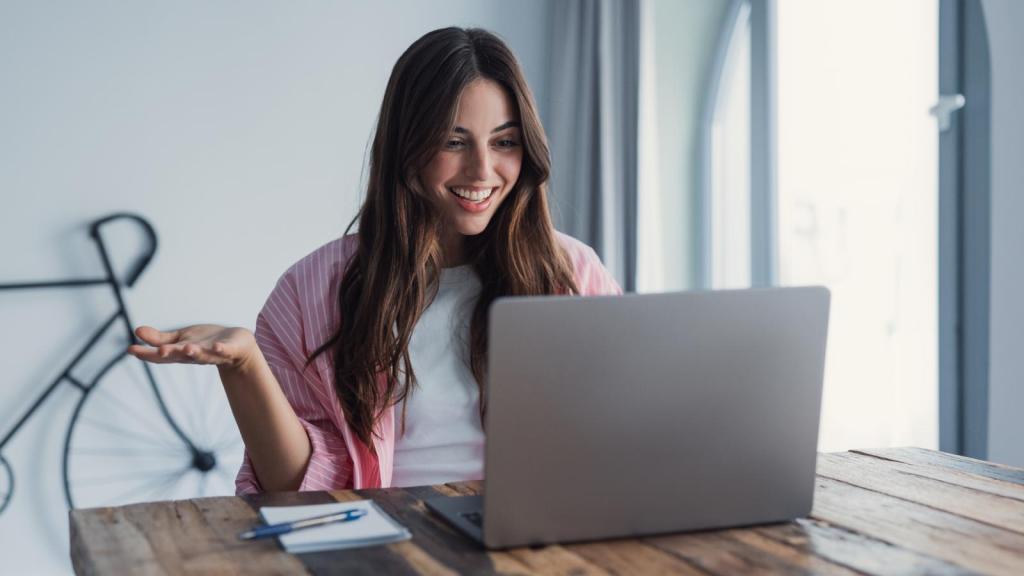 woman working on a computer