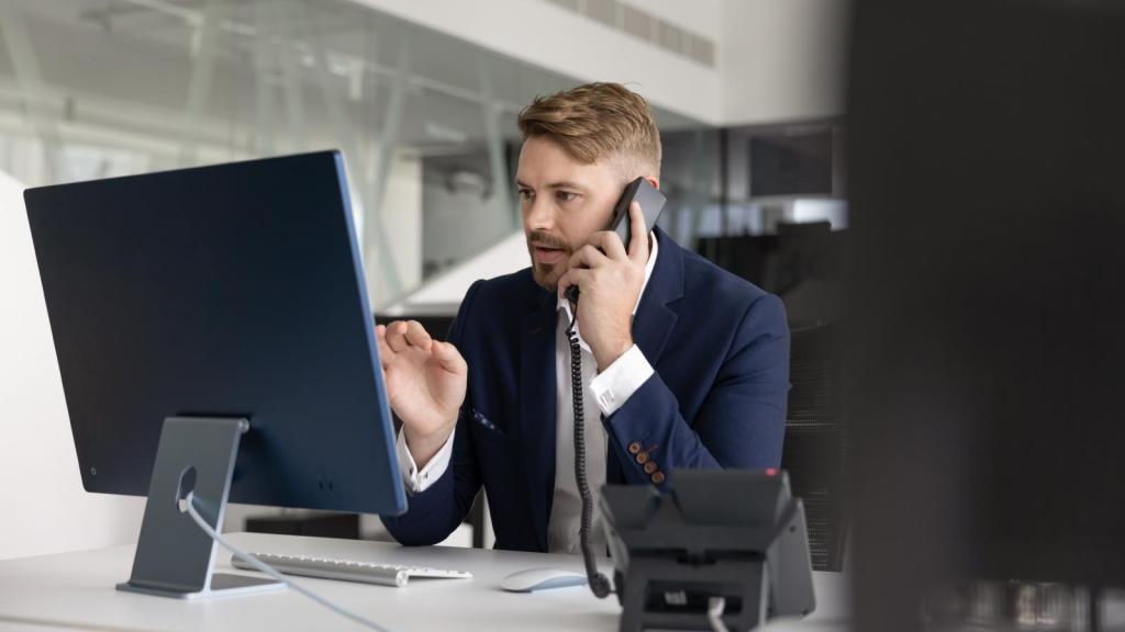 man on a phone call