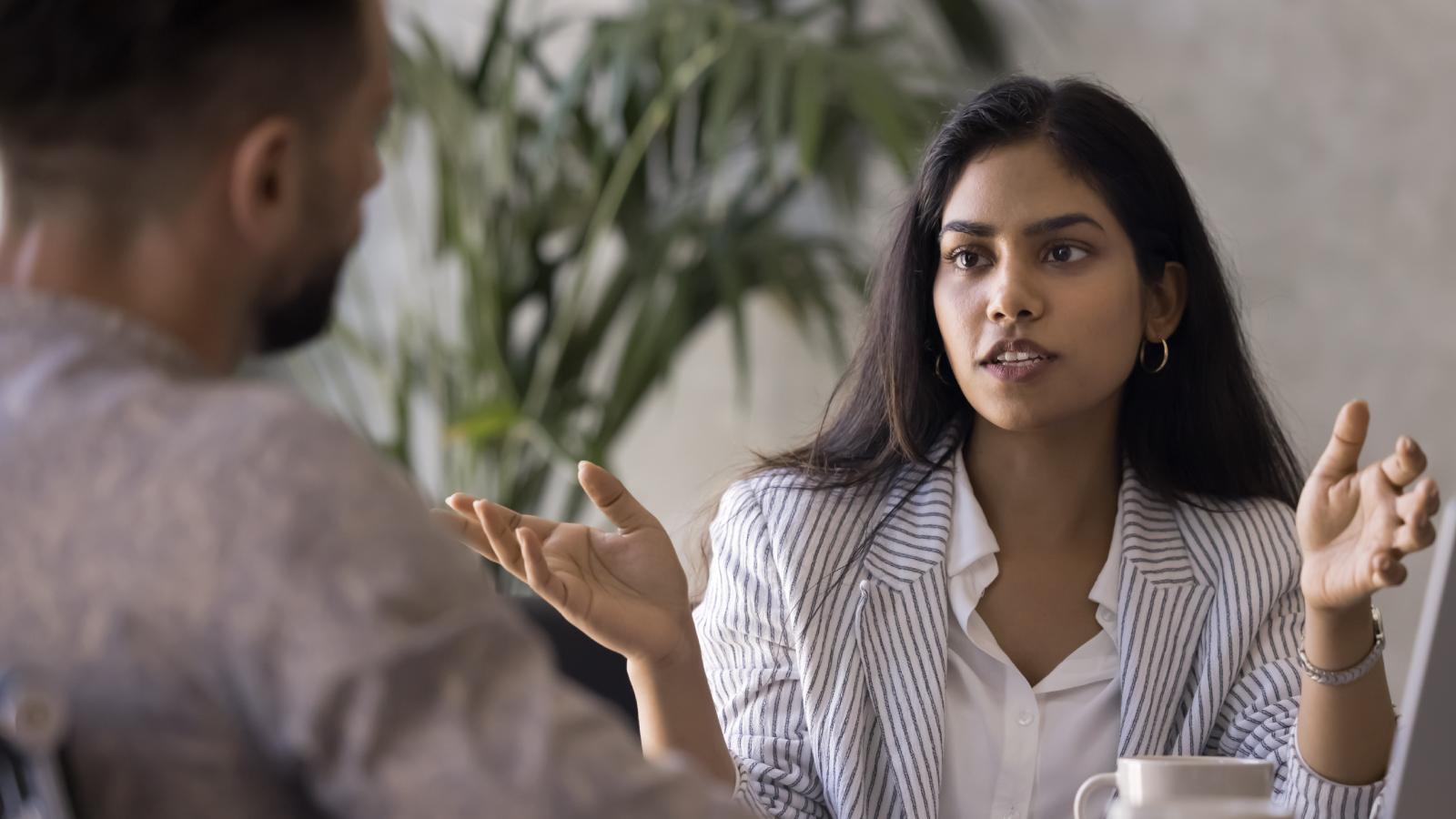 woman in a job interview