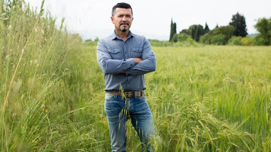 man in rural area